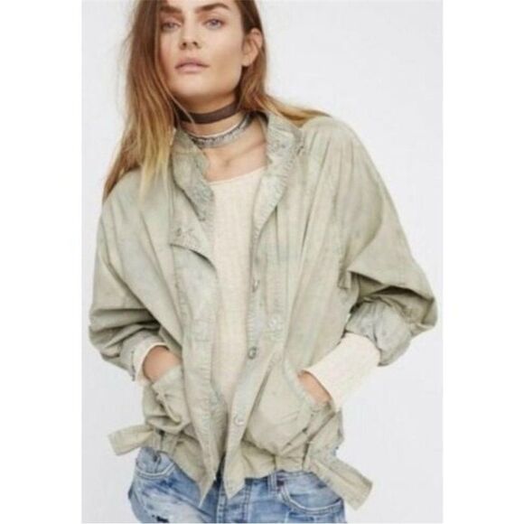 FREE PEOPLE | NEW Ripstop Parachute Utility Jacket Green Women’s Size X-Small - Picture 15 of 15